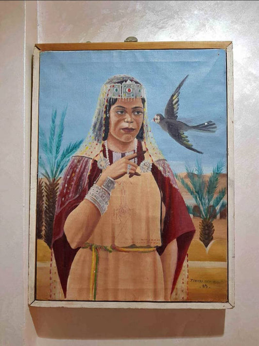 Ancien tableau original signé sur toile 65cm/55cm