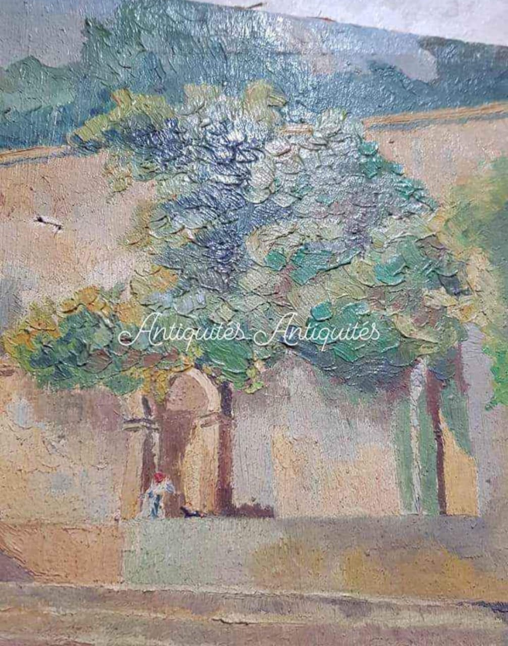 Ancien tableau original signé 
على القماش 45cm/40cm