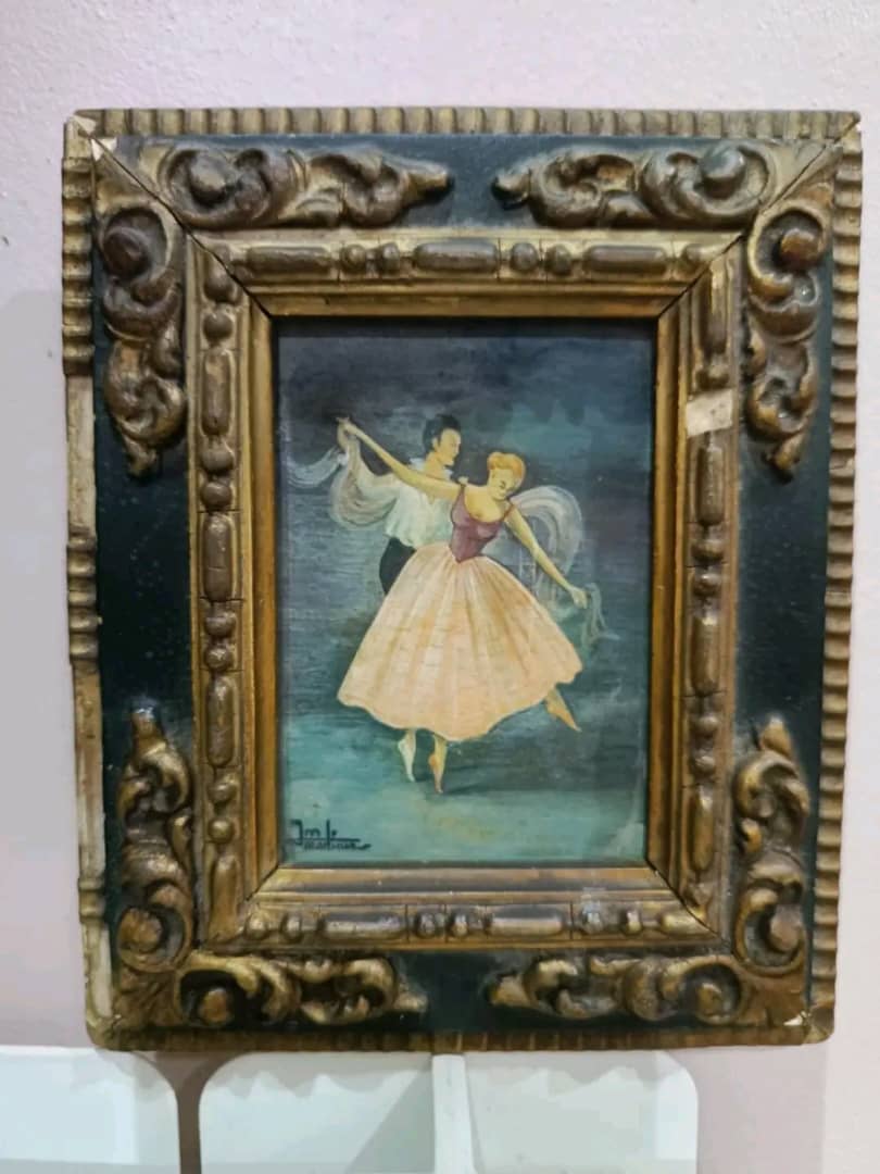 Ancien tableau original signé par jean martin 12cm/14cm
