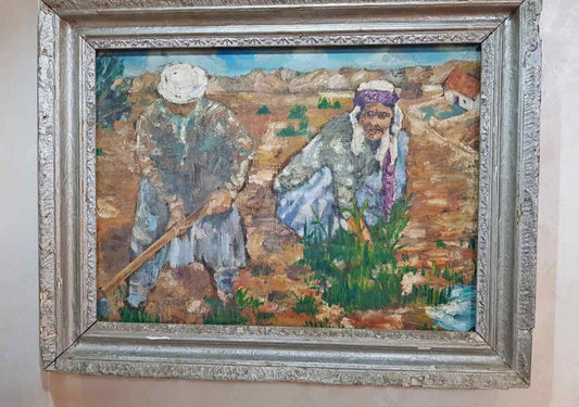Ancien tableau original signé sur toile 70cm/50cm