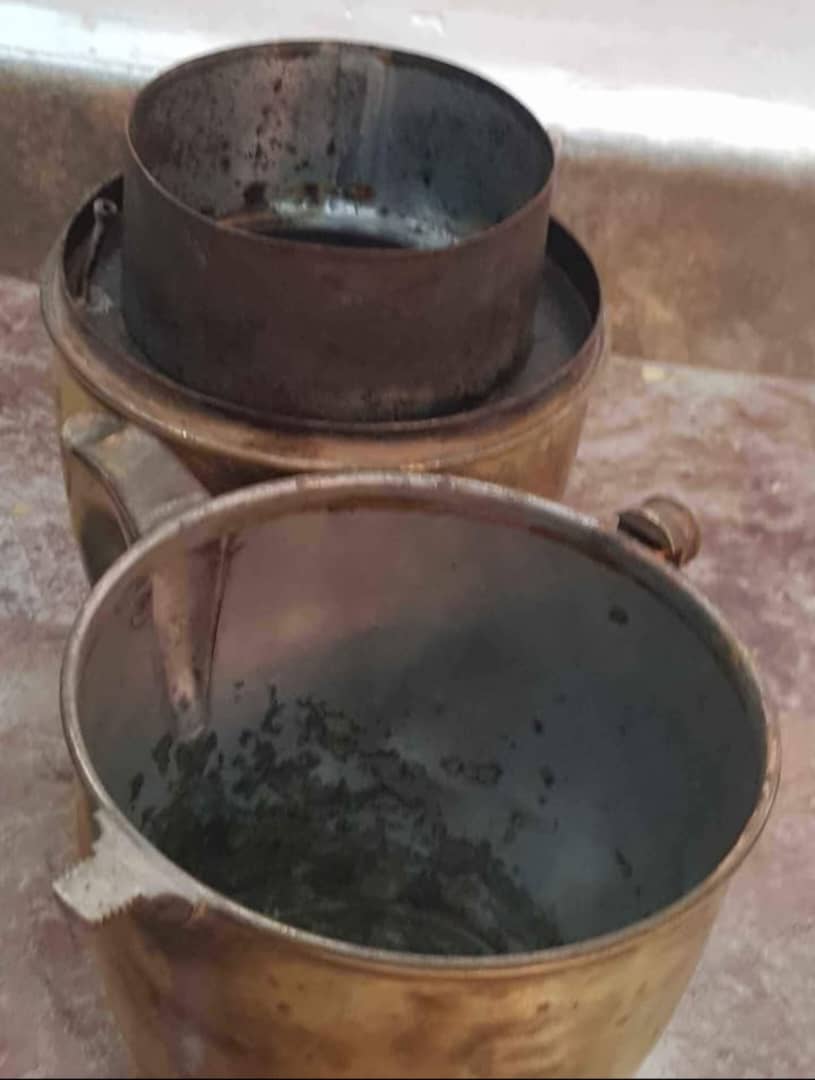 أنية نحاس قديمة ديكور طولها 35cm
