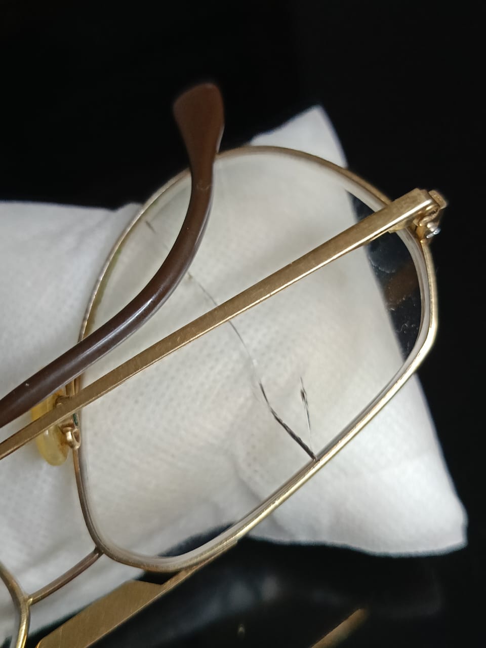 Cadre du lunette plaqué or vintage  مقاس كبير
