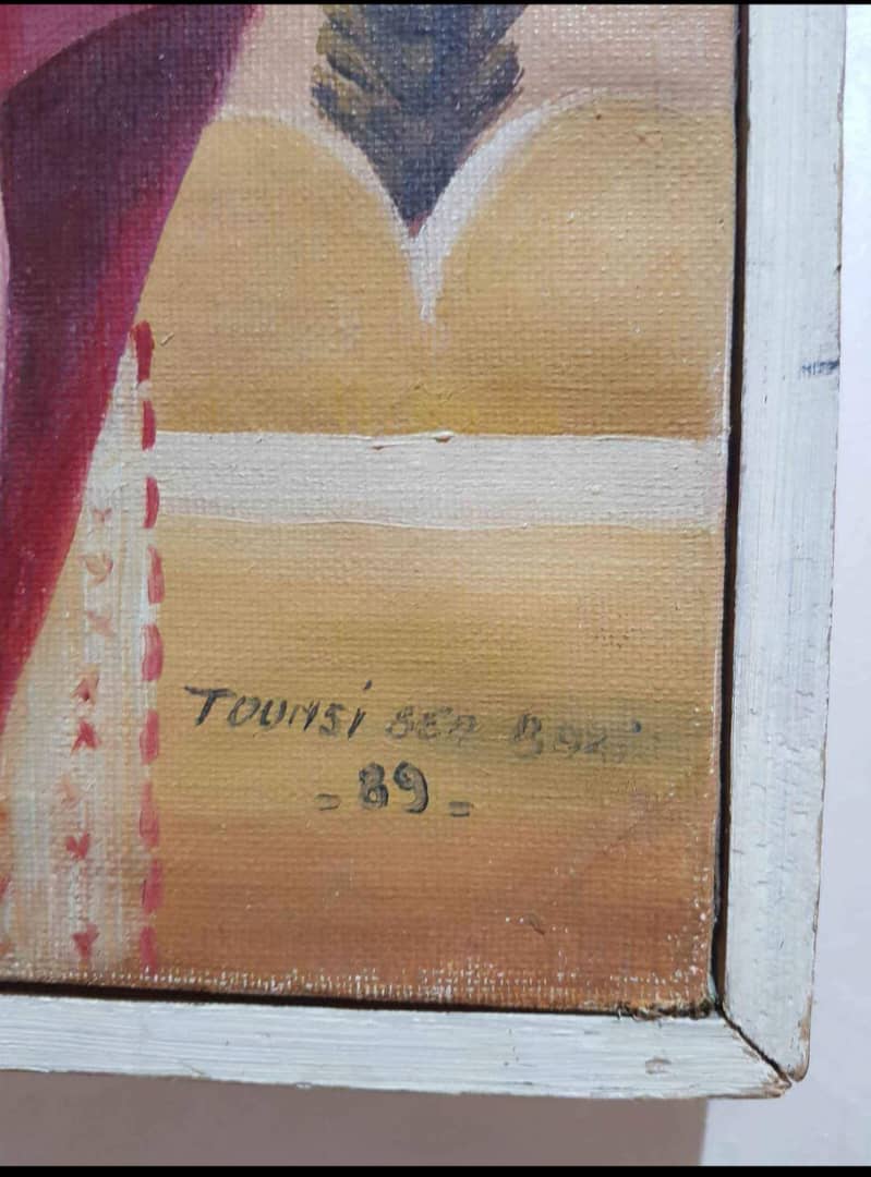 Ancien tableau original signé sur toile 65cm/55cm
