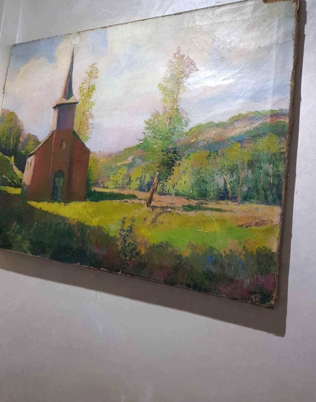 Ancien tableau original signé sur toile 65cm/45cm