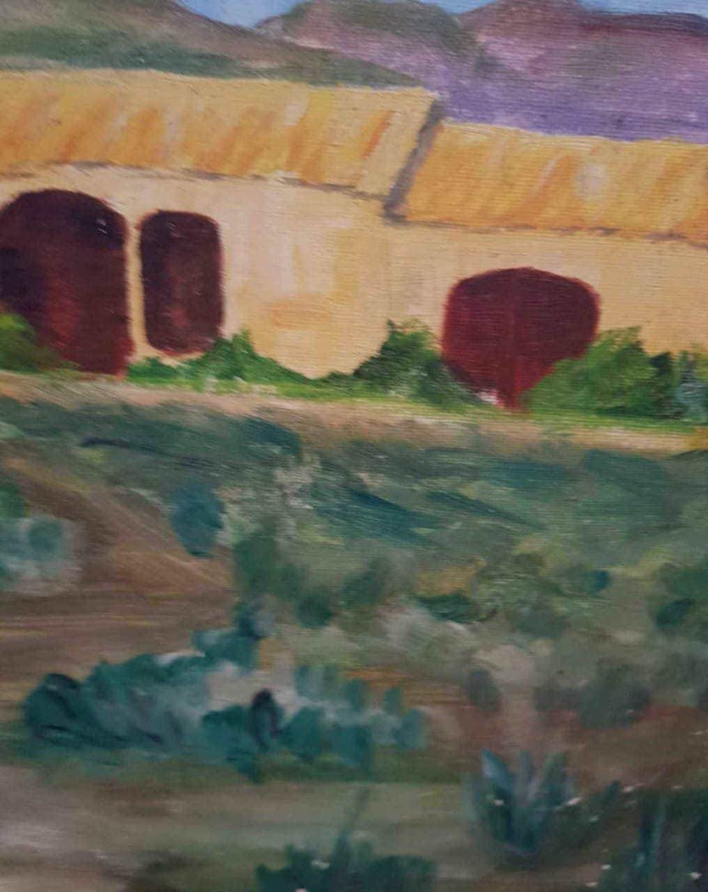 Ancien tableau original signé sur panneau 40cm/30cm