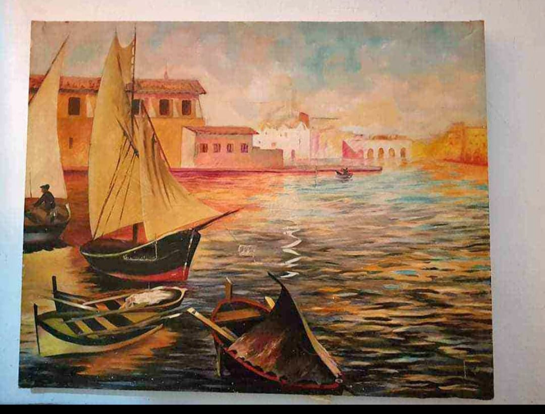 Ancien tableau original 
90cm/90cm