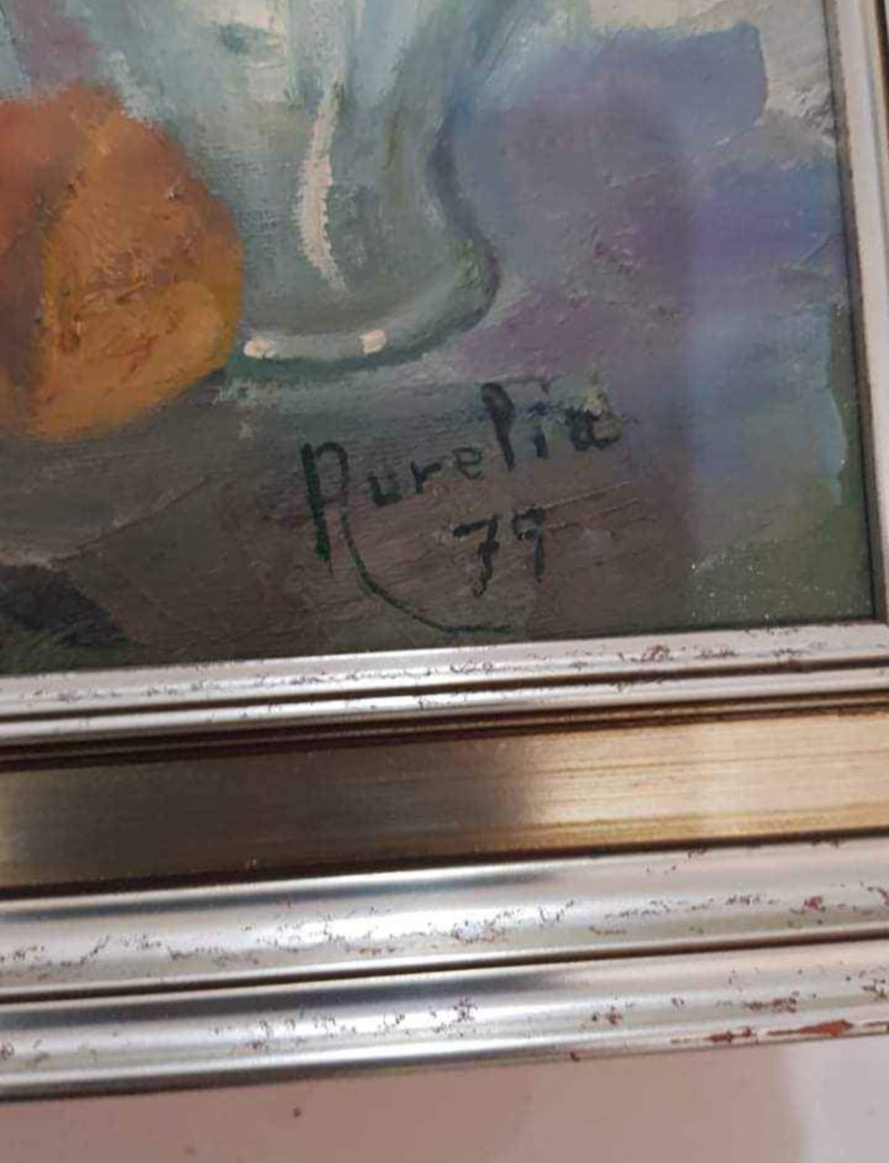 Ancien tableau original signé 
على القماش 65cm/55cm