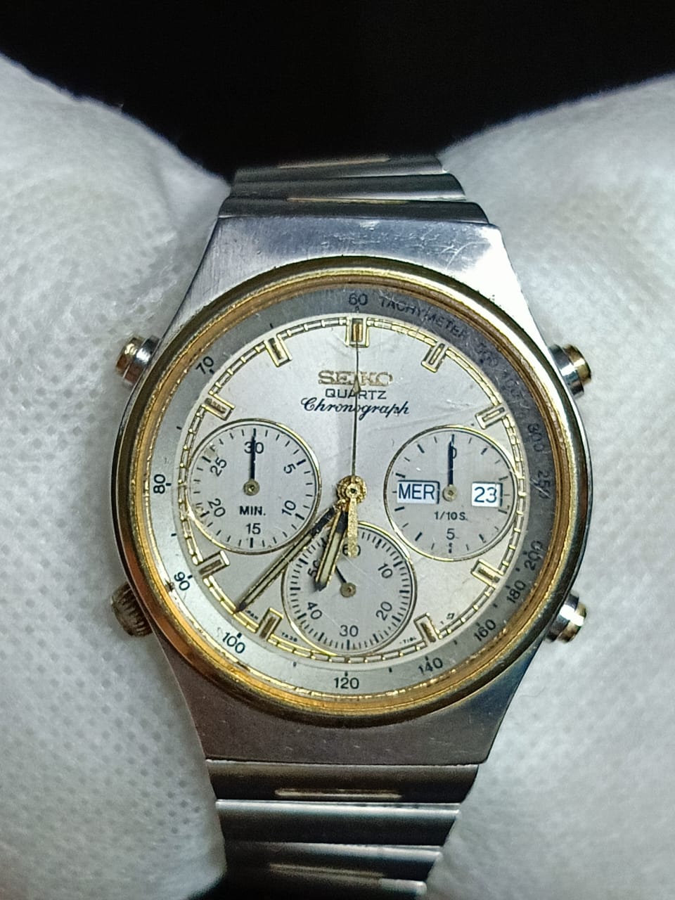 Montre Seiko chronographe Quartz vintage original