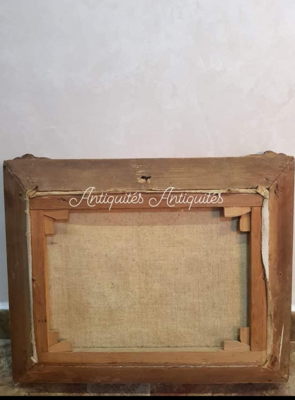 Ancien tableau original signé sur toile 55cm/45cm
