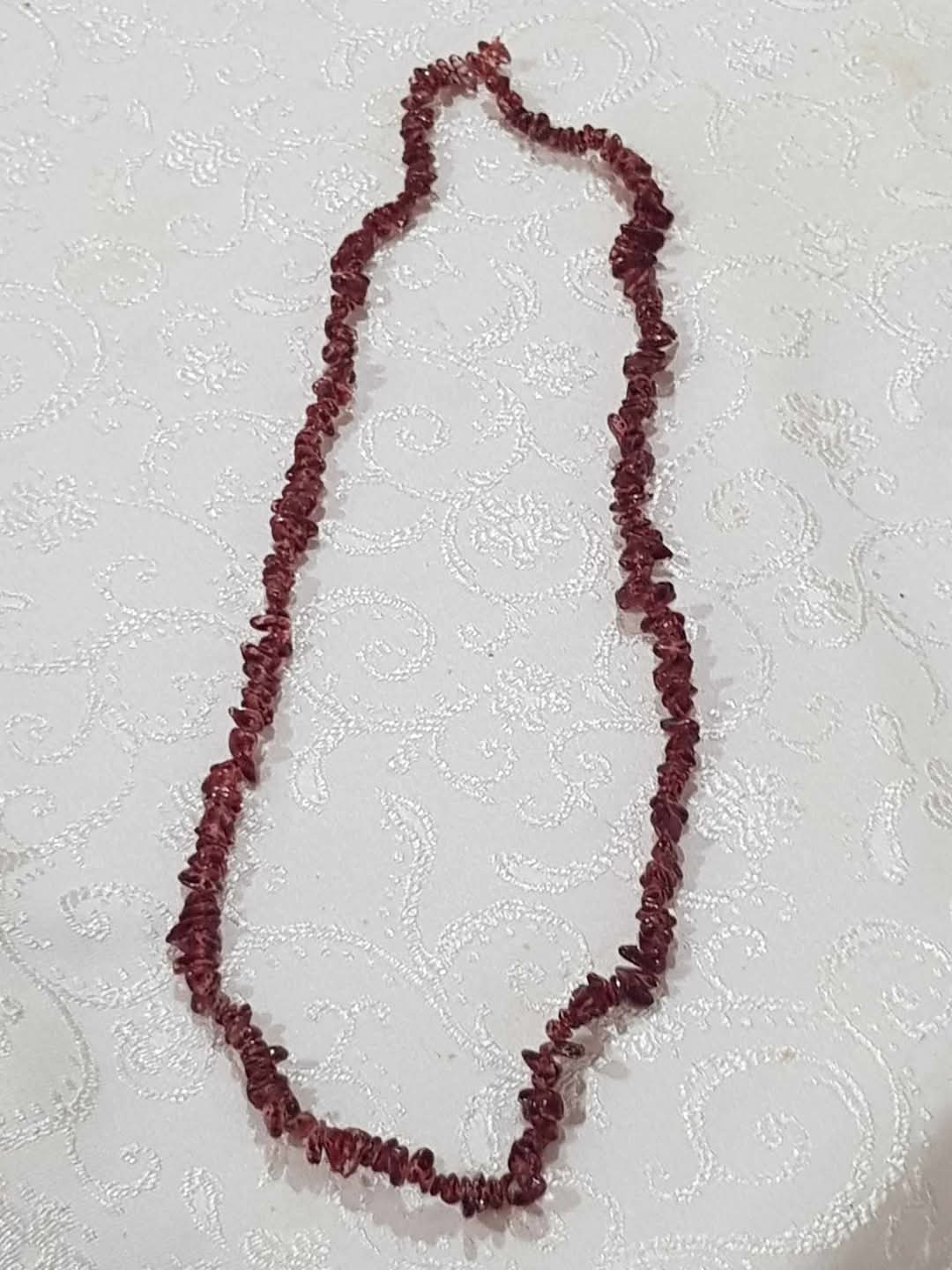 عقد عقيق رماني طوله 50cm
