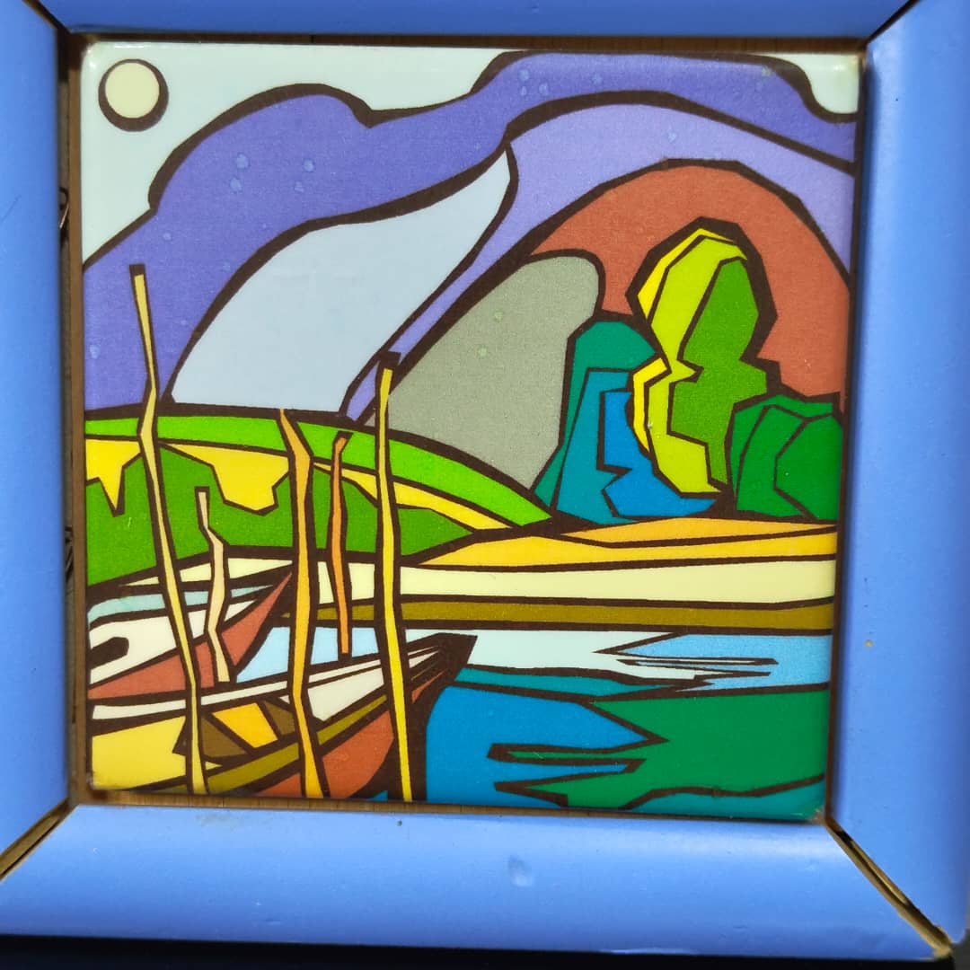 Tableau sur faience 
15/15cm