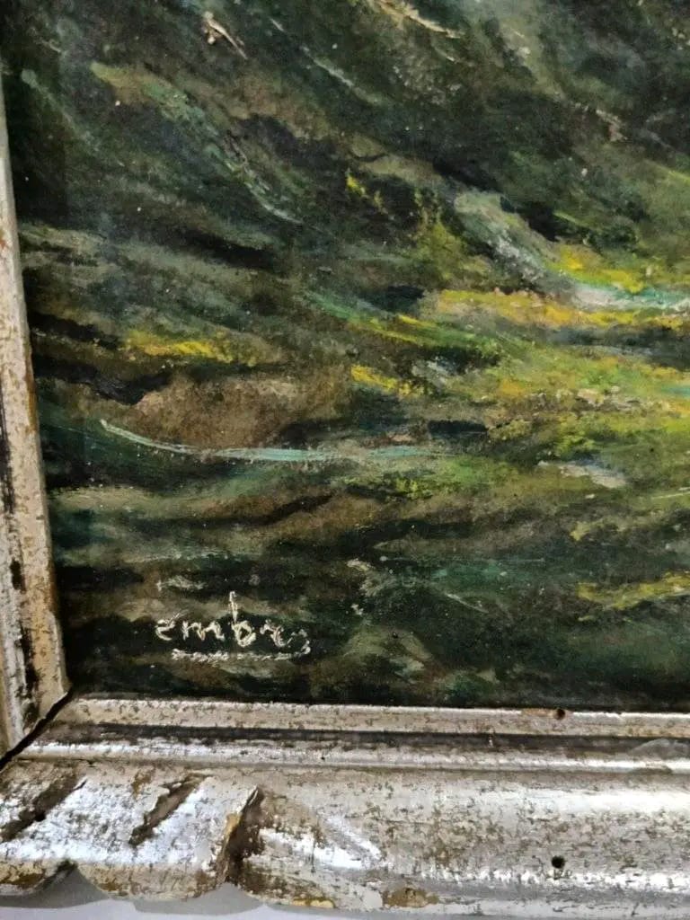 Ancien tableau original signé 
55cm/45cm