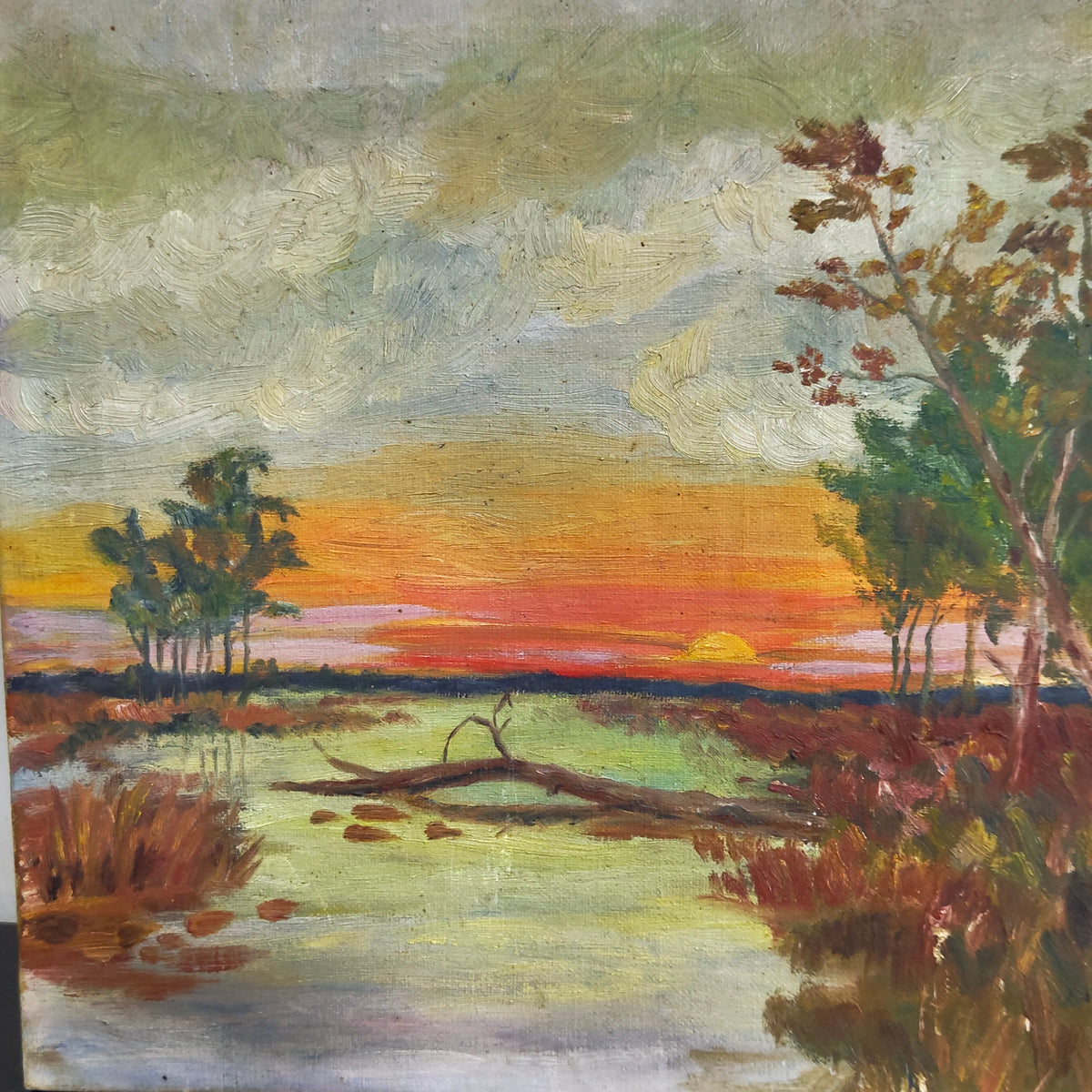 Ancien tableau original signé sur toil
46/30cm