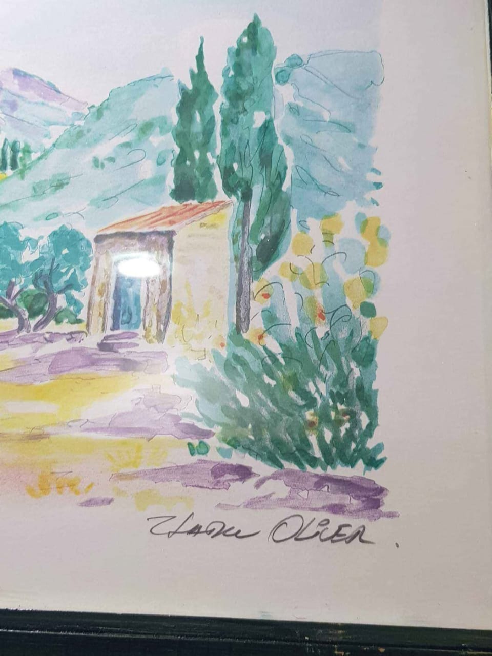 Tableau original signé aquarelle 
45cm/35cm