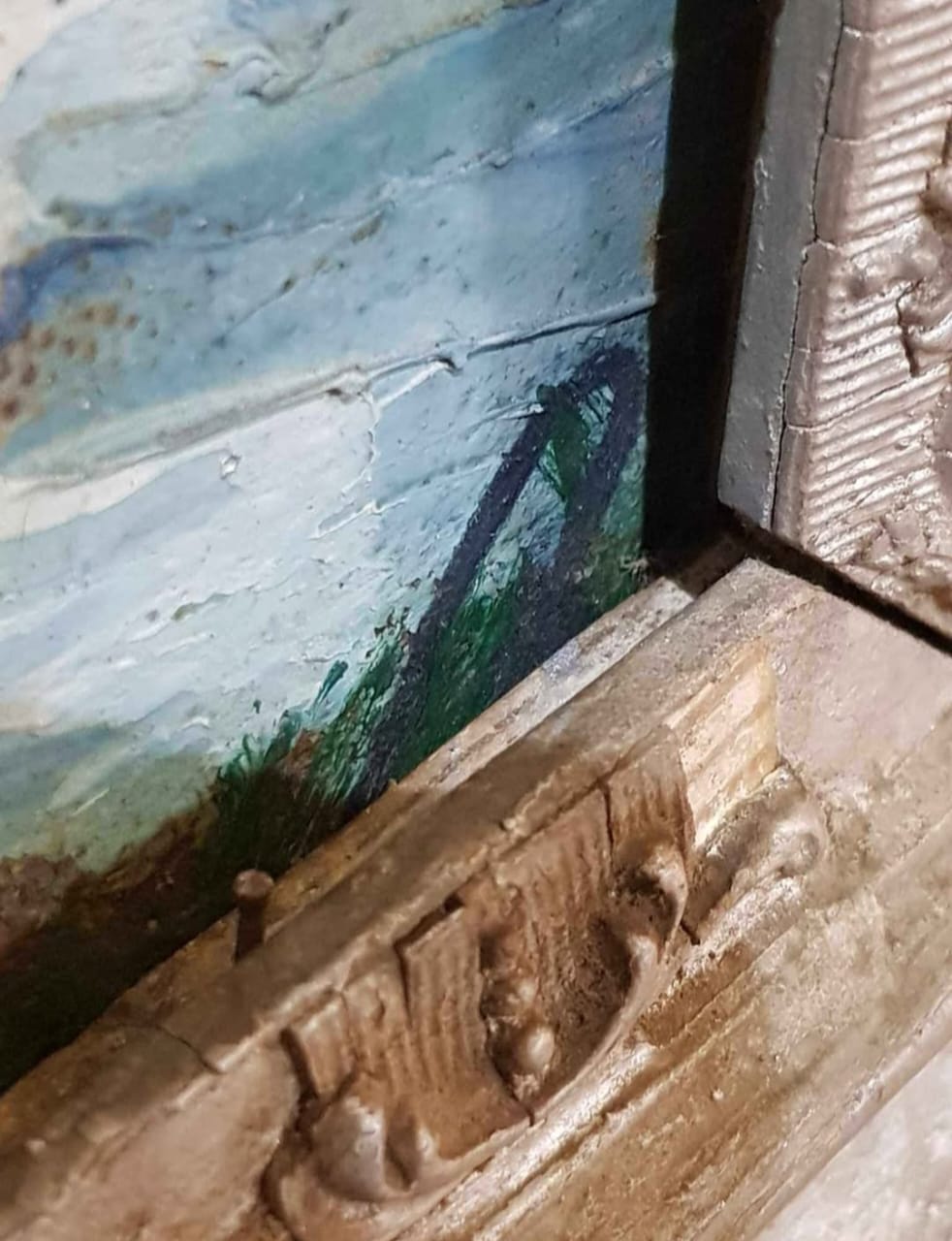 Ancien tableau original signé sur toile 70cm/50cm