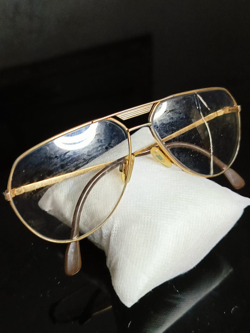 Cadre du lunette plaqué or vintage  مقاس كبير