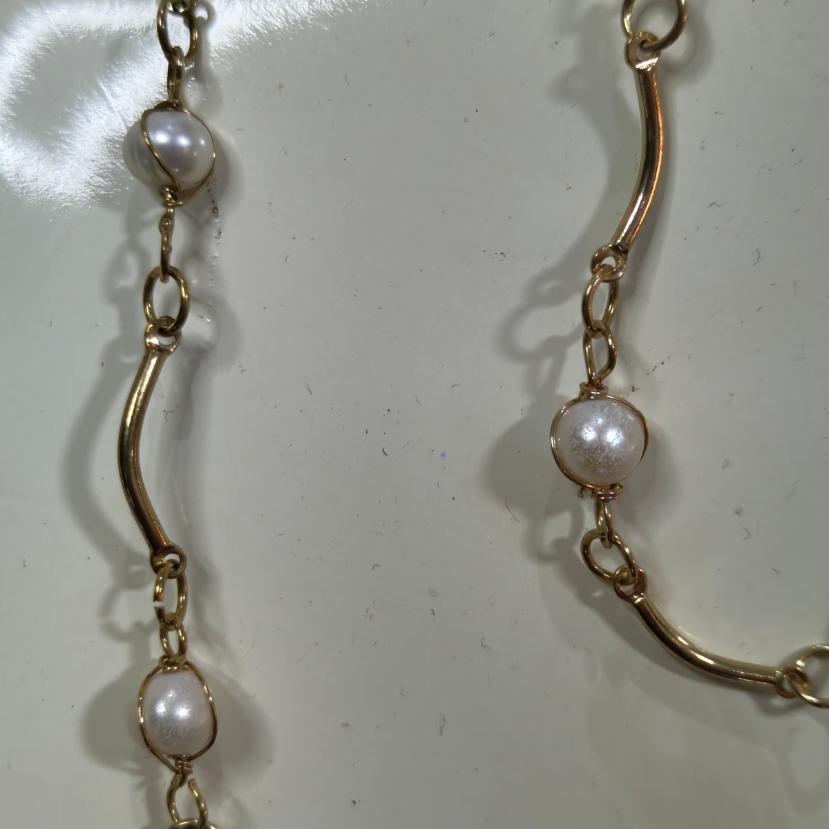 باغيغ سلسلة بلاكي فرنسي+سوار بالؤلؤ طبيعي 
طول سلسلة مغلق 20cm
طول سوار مفتوح 20cm