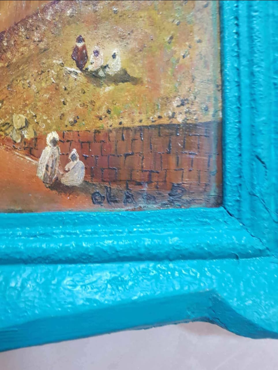 Ancien tableau original signé sur panneau 65cm/45cm