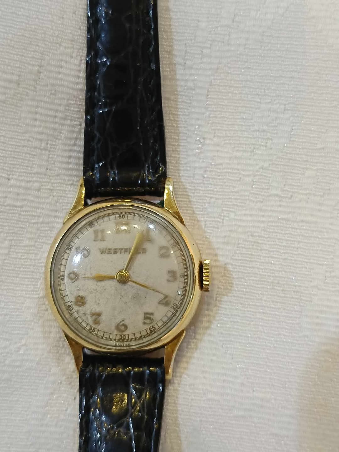 Montre mécanique vintage original plaqué or 10k femme