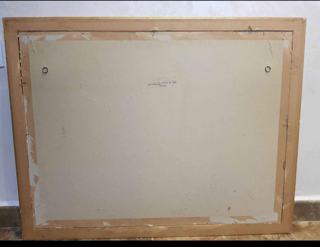 Ancien tableau original signé 
رسم على ورق البرد 90cm/70cm