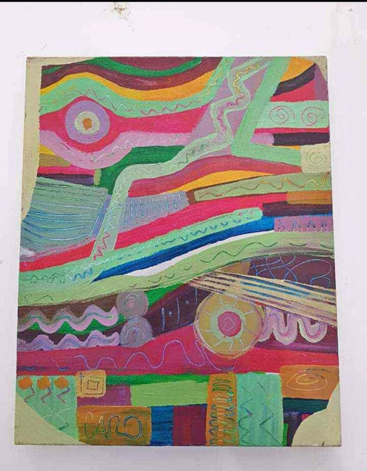 Ancien tableau original abstrait 
على القماش 35cm/26cm
