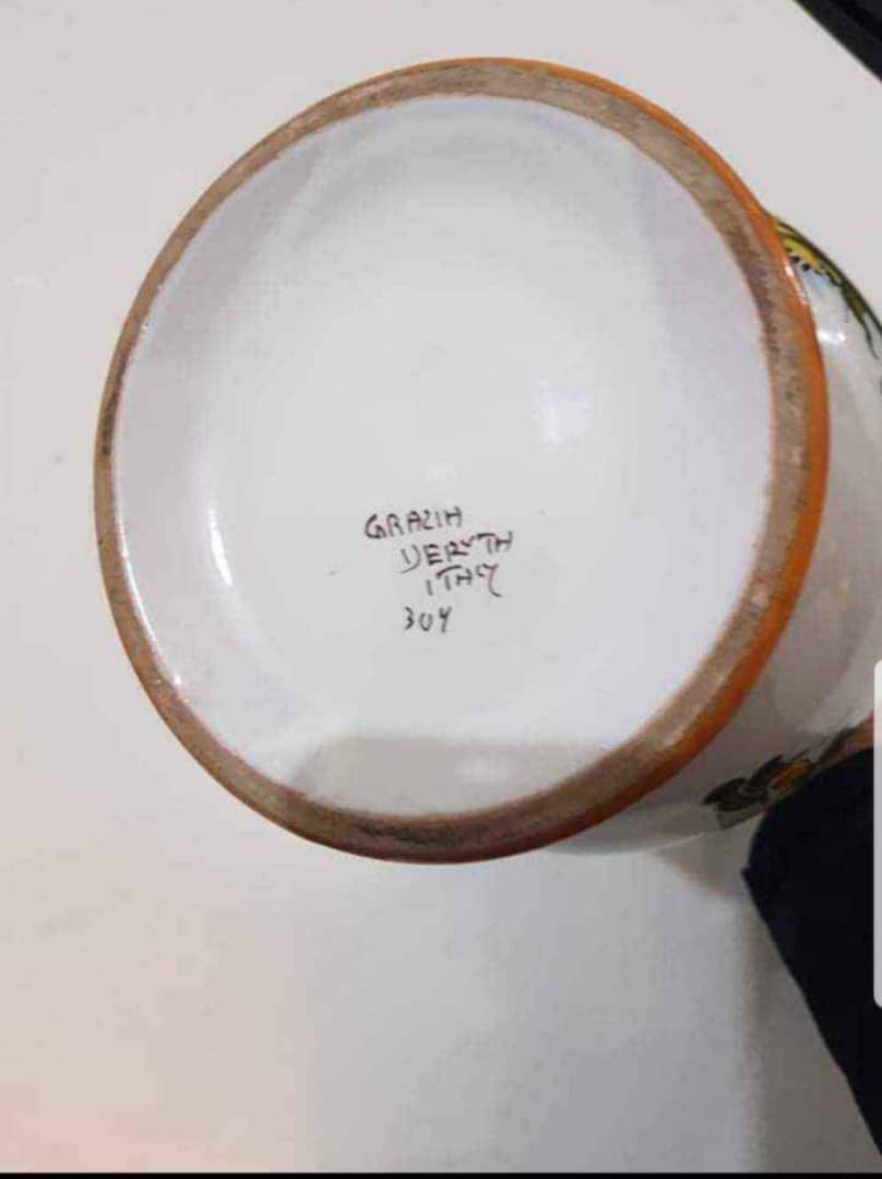 Ancien vase signé 38cm