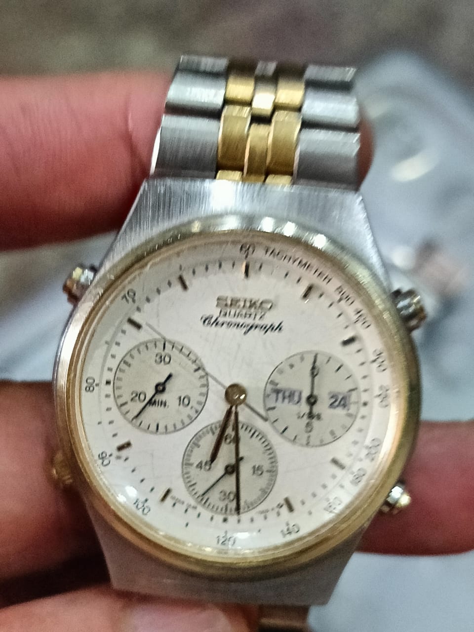 Montre Seiko chronographe Quartz vintage original