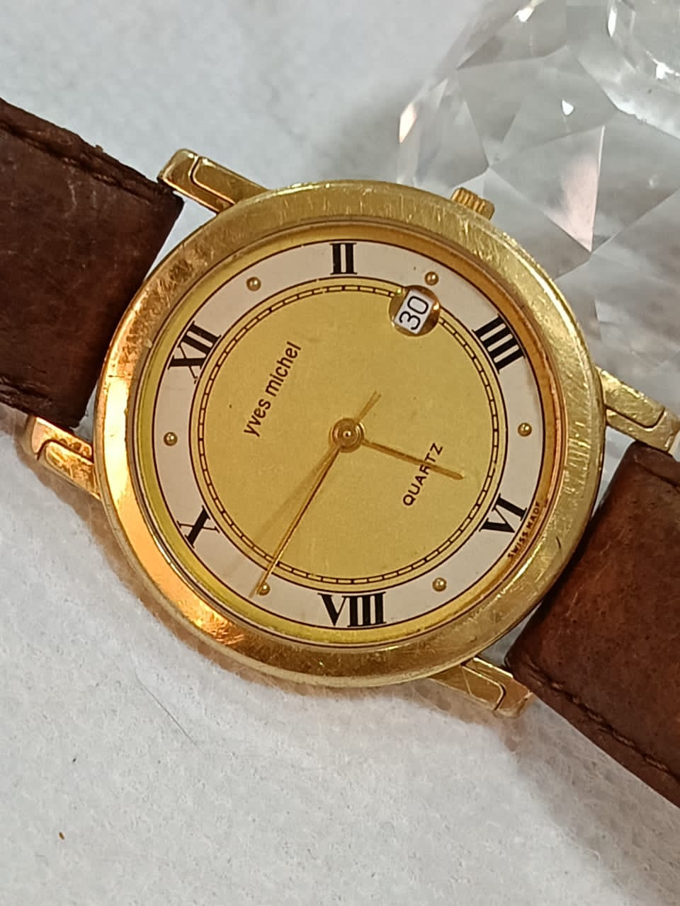 Montre vintage plaqué or quartz
