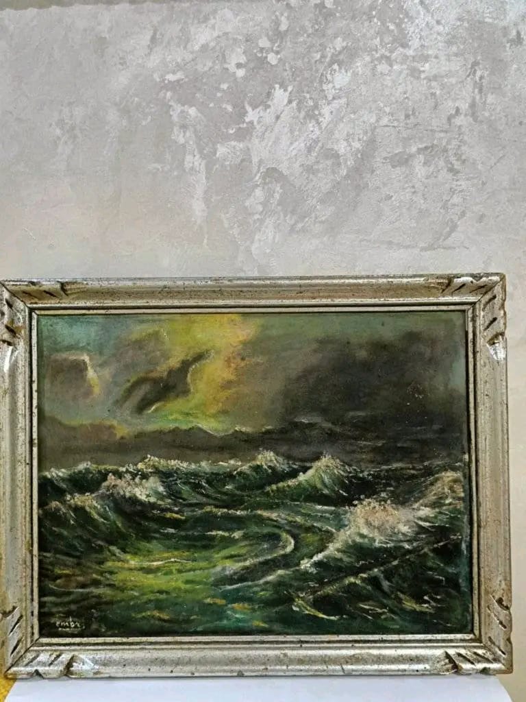 Ancien tableau original signé 
55cm/45cm