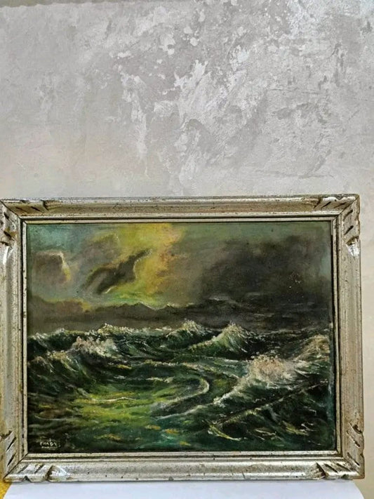 Ancien tableau original signé 
55cm/45cm