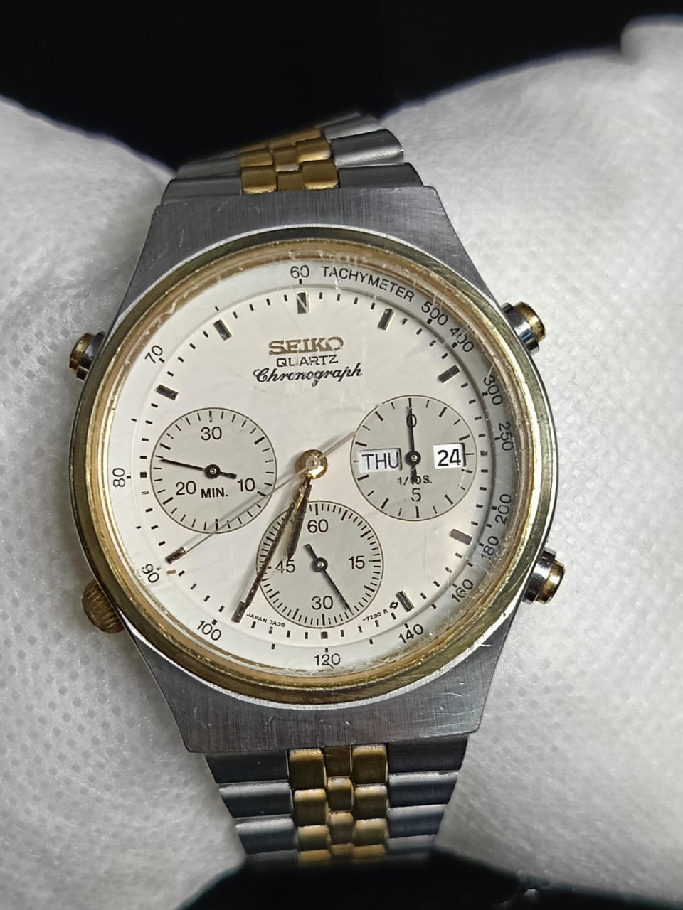 Montre Seiko chronographe Quartz vintage original