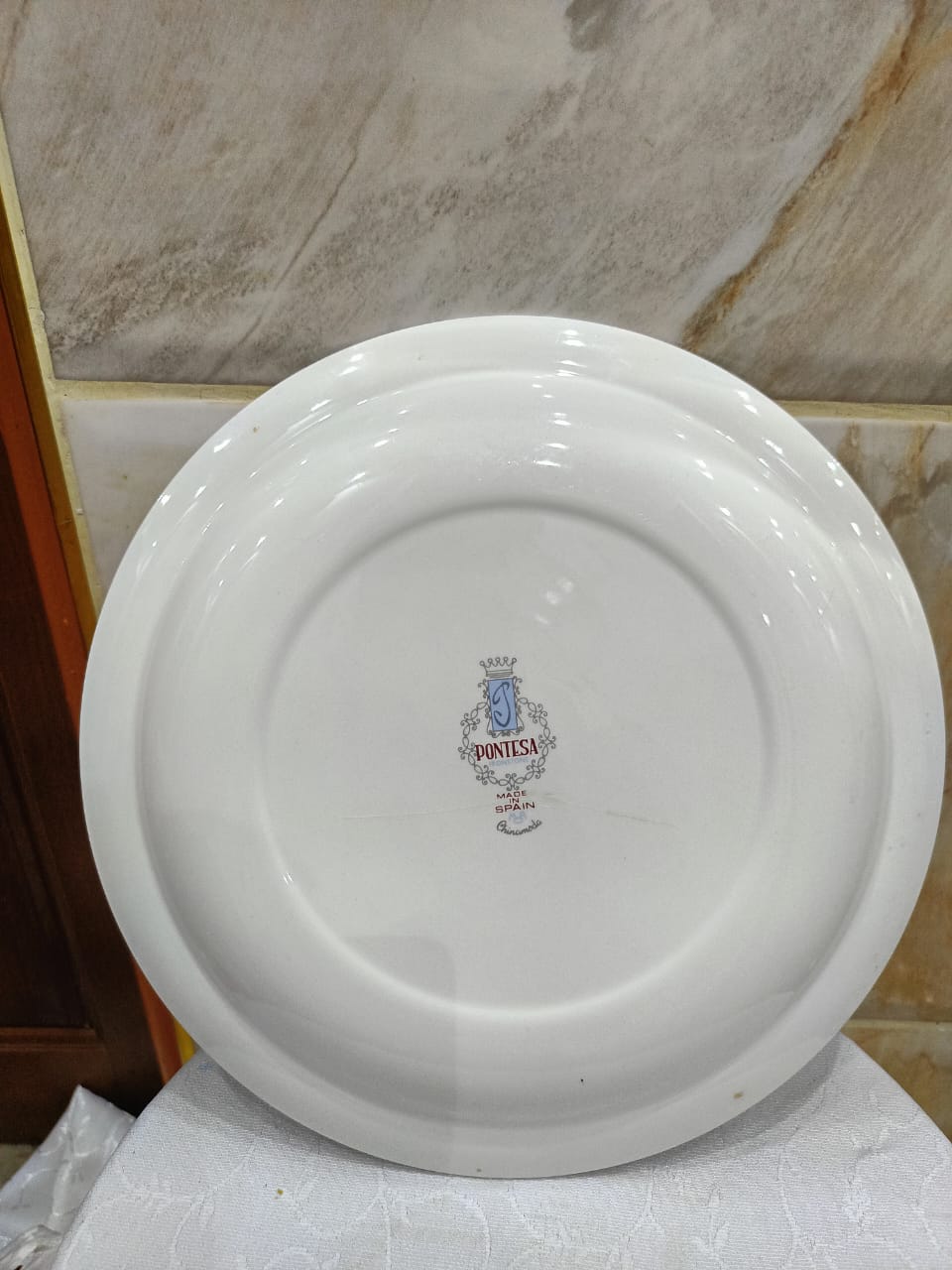 Plat porcelaine ancien andalouse 
26cm