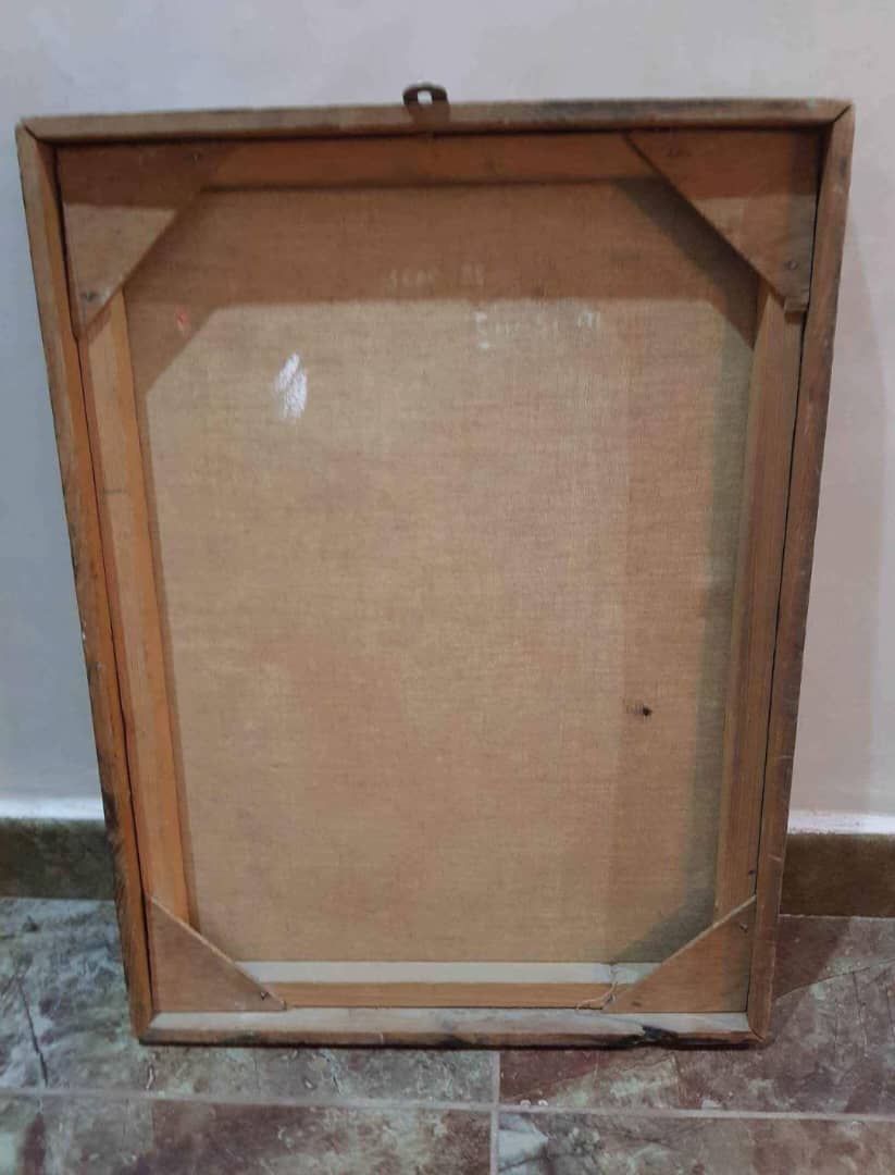 Ancien tableau original signé sur toile 55cm/35cm