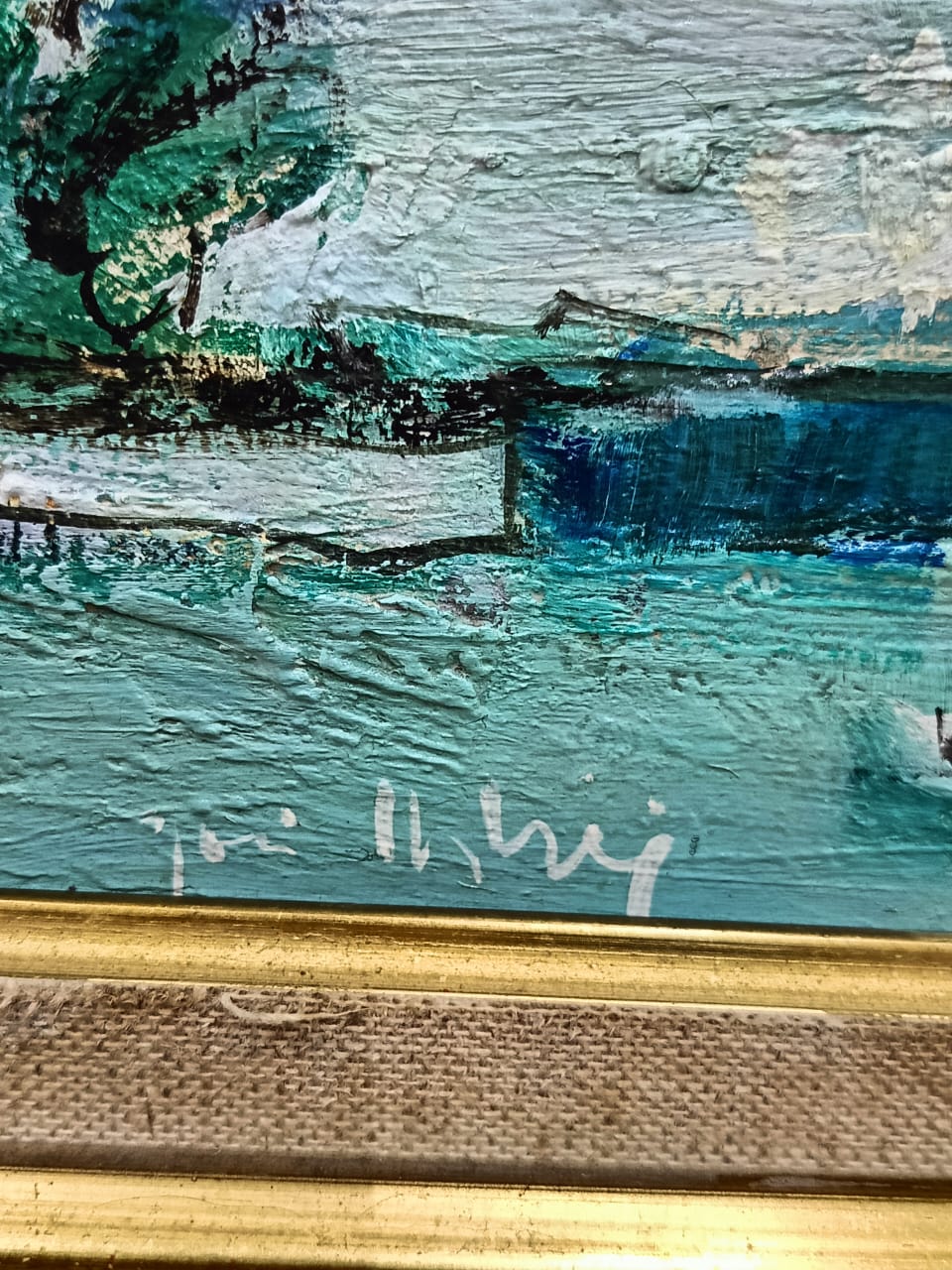 Ancien tableau original signé 
55cm/25cm