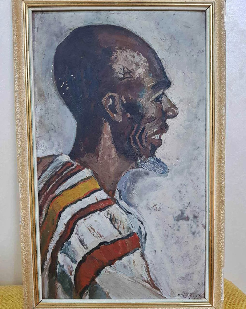 Ancien tableau original signé sur panneau 50cm/30cm